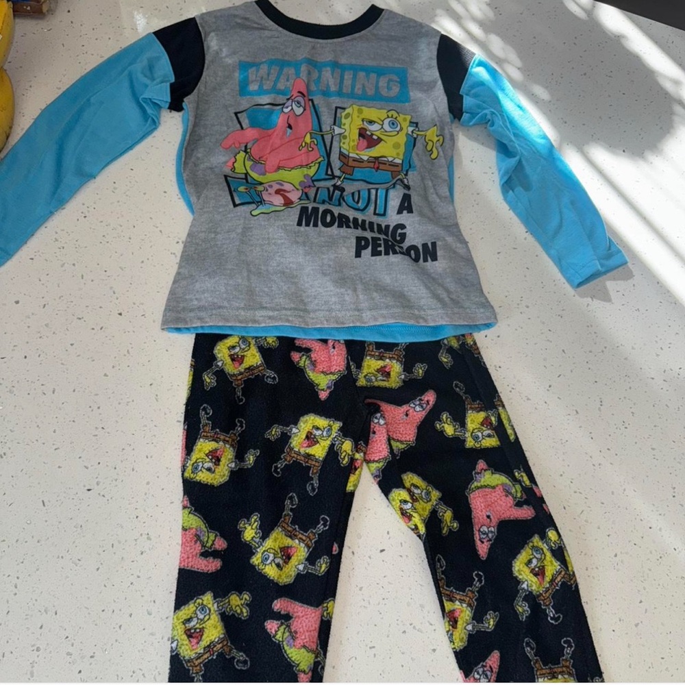 Nickelodeon SpongeBob and Patrick Pajama Set - Blue and Gray